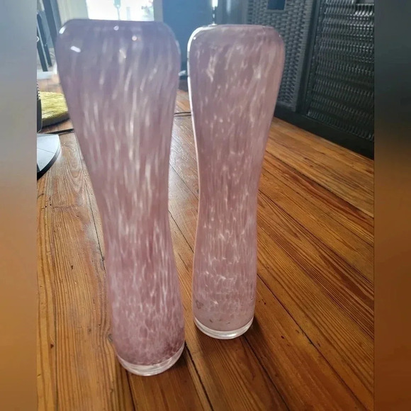 Beautiful Vintage pastel lavender bubble art glass vase!Unmarked! Price is for 1 - Picture 8 of 9